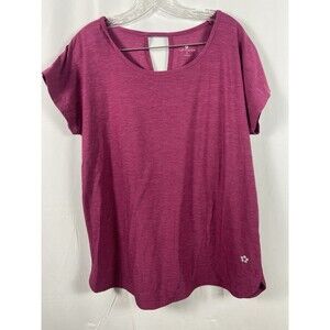 Women’s Tuff Athletics Relaxed Fit Tunic Sz XL Cranberry Slit Sides Feminine